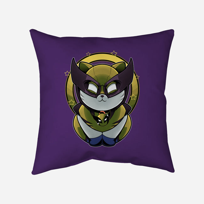 Yellow Cat Mutant-None-Non-Removable Cover w Insert-Throw Pillow-Astrobot Invention