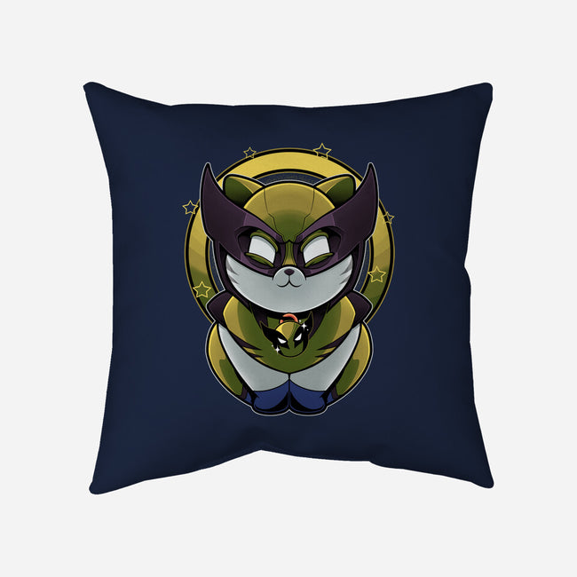 Yellow Cat Mutant-None-Removable Cover-Throw Pillow-Astrobot Invention