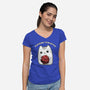 A Dungeon Meowster-Womens-V-Neck-Tee-Astrobot Invention