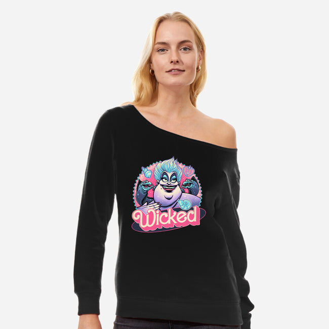 The Wicked Sea-Womens-Off Shoulder-Sweatshirt-glitchygorilla