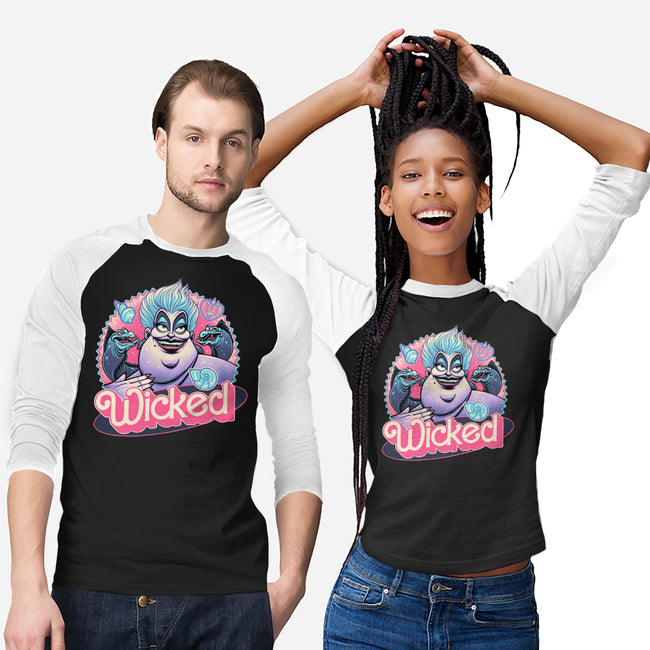 The Wicked Sea-Unisex-Baseball-Tee-glitchygorilla