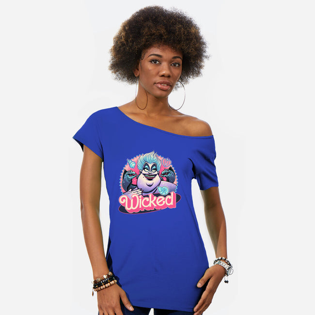 The Wicked Sea-Womens-Off Shoulder-Tee-glitchygorilla