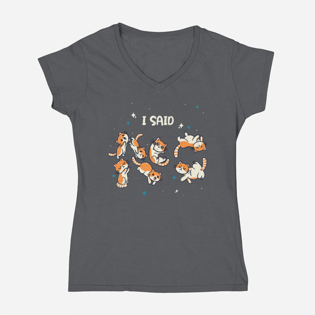 I Said No-Womens-V-Neck-Tee-Freecheese