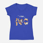 I Said No-Womens-V-Neck-Tee-Freecheese