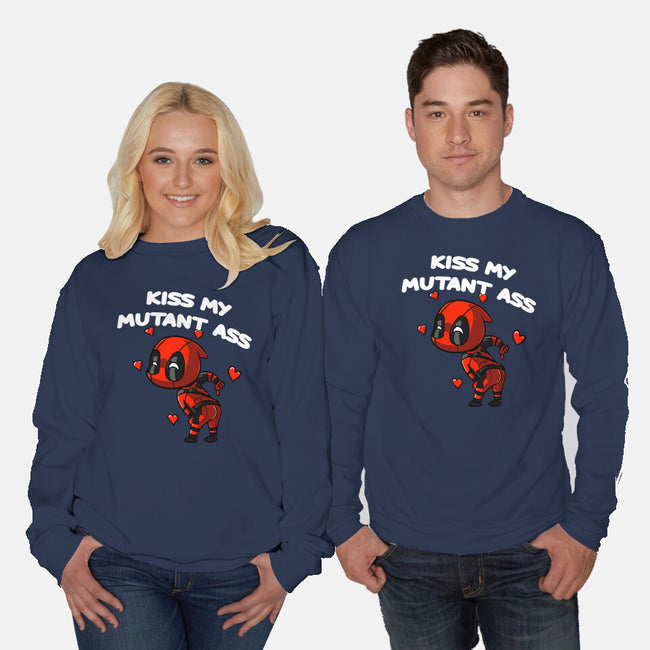 Kiss My Mutant Ass-Unisex-Crew Neck-Sweatshirt-fanfabio