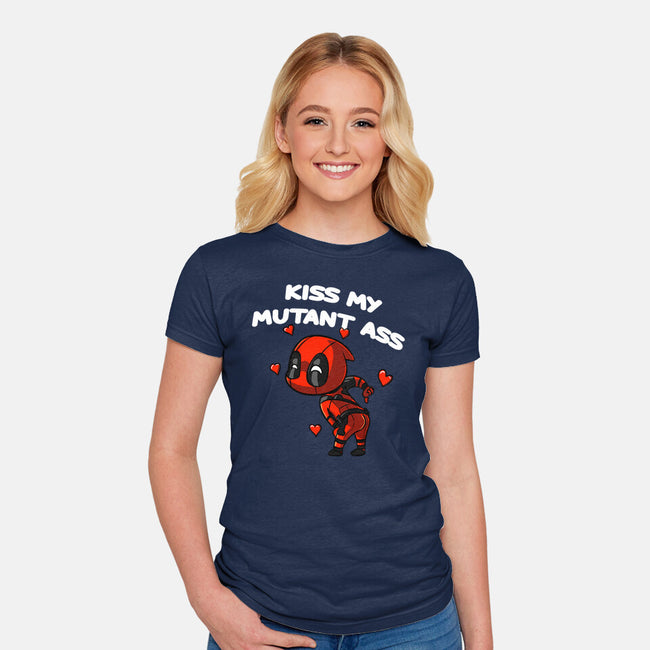 Kiss My Mutant Ass-Womens-Fitted-Tee-fanfabio