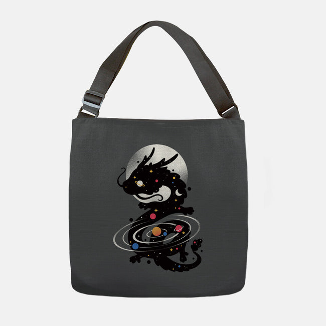 Space Chinese Black Dragon-None-Adjustable Tote-Bag-NemiMakeit