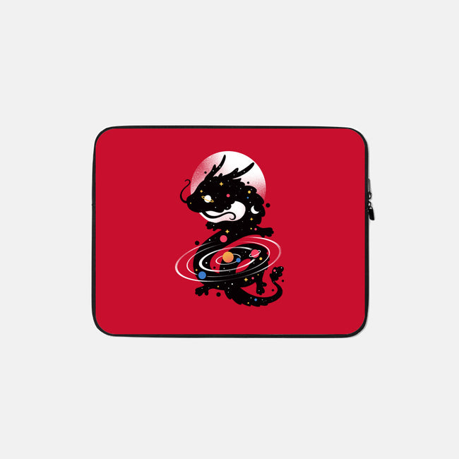 Space Chinese Black Dragon-None-Zippered-Laptop Sleeve-NemiMakeit