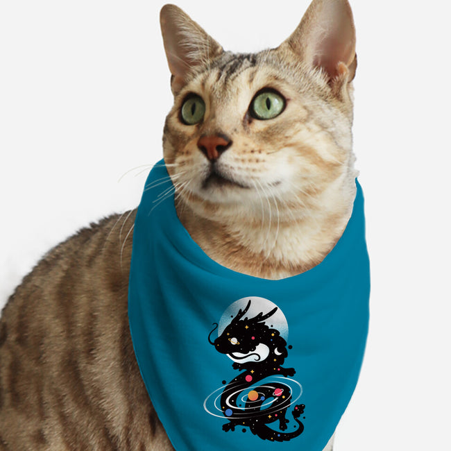 Space Chinese Black Dragon-Cat-Bandana-Pet Collar-NemiMakeit