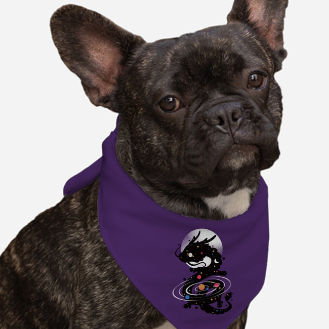 Space Chinese Black Dragon-Dog-Bandana-Pet Collar-NemiMakeit