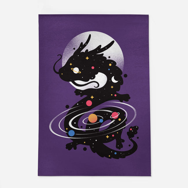 Space Chinese Black Dragon-None-Outdoor-Rug-NemiMakeit