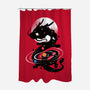 Space Chinese Black Dragon-None-Polyester-Shower Curtain-NemiMakeit