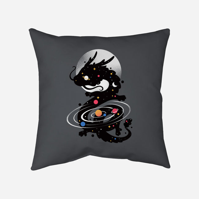 Space Chinese Black Dragon-None-Removable Cover w Insert-Throw Pillow-NemiMakeit