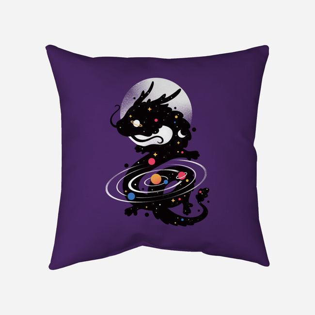 Space Chinese Black Dragon-None-Removable Cover w Insert-Throw Pillow-NemiMakeit