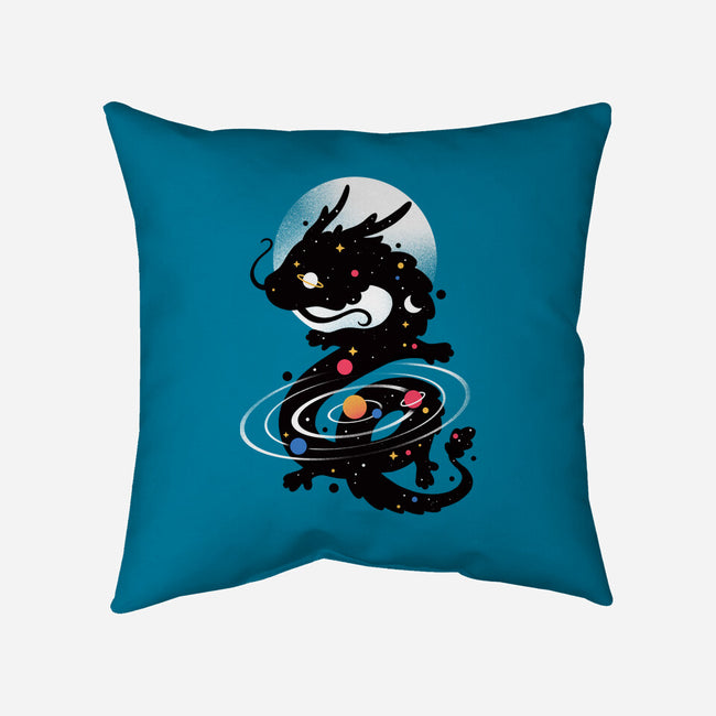 Space Chinese Black Dragon-None-Removable Cover w Insert-Throw Pillow-NemiMakeit