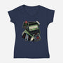 Don't Mind The Zombies-Womens-V-Neck-Tee-glitchygorilla