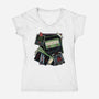 Don't Mind The Zombies-Womens-V-Neck-Tee-glitchygorilla