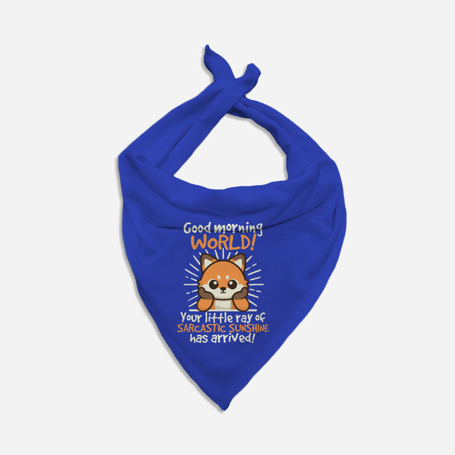 Fox Sarcastic Sunshine-Cat-Bandana-Pet Collar-NemiMakeit