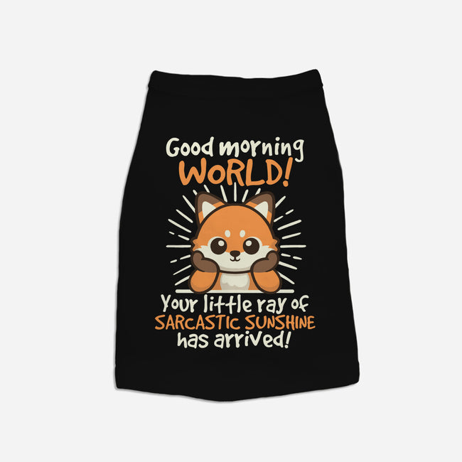 Fox Sarcastic Sunshine-Dog-Basic-Pet Tank-NemiMakeit