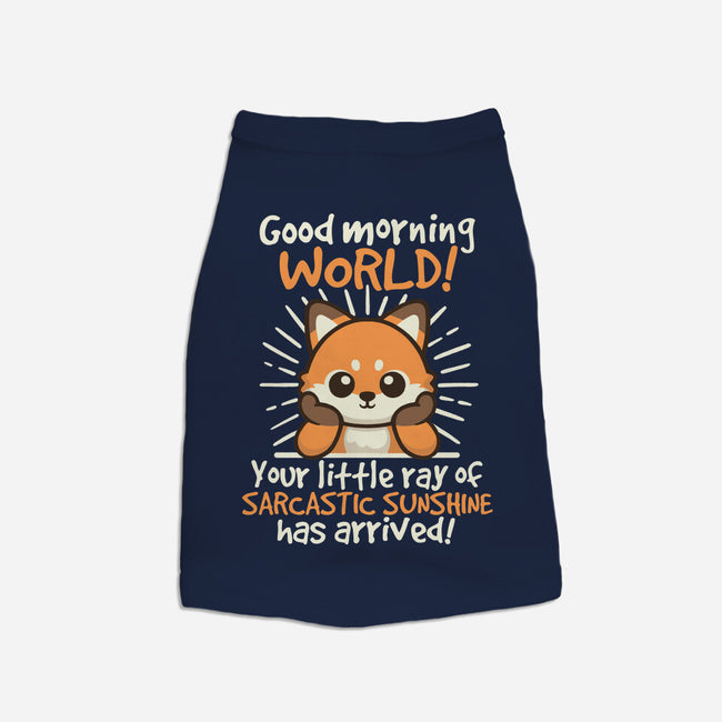 Fox Sarcastic Sunshine-Dog-Basic-Pet Tank-NemiMakeit