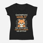 Fox Sarcastic Sunshine-Womens-V-Neck-Tee-NemiMakeit