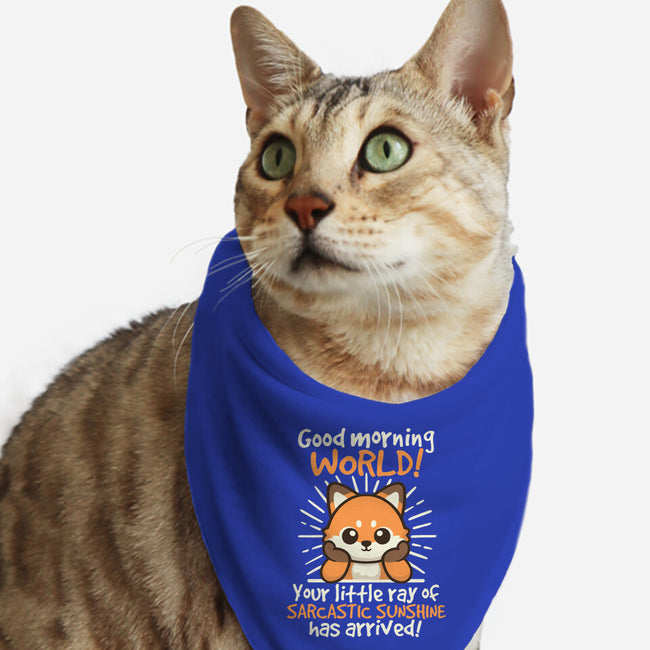 Fox Sarcastic Sunshine-Cat-Bandana-Pet Collar-NemiMakeit