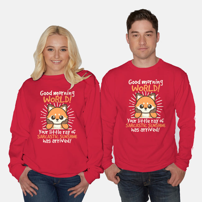 Fox Sarcastic Sunshine-Unisex-Crew Neck-Sweatshirt-NemiMakeit