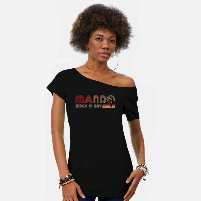 Mando Since 19BBY-Womens-Off Shoulder-Tee-DrMonekers