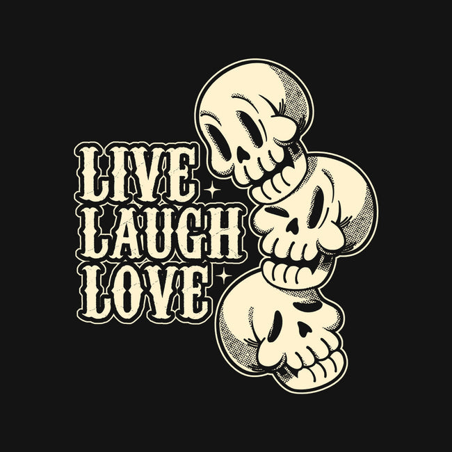 Live Laugh Love Skeleton-None-Glossy-Sticker-tobefonseca