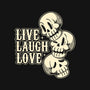 Live Laugh Love Skeleton-Womens-Off Shoulder-Sweatshirt-tobefonseca