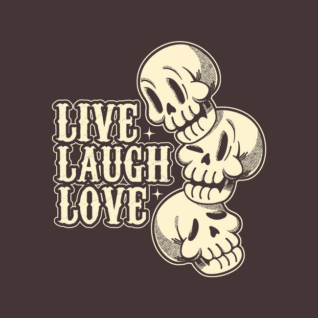 Live Laugh Love Skeleton-None-Basic Tote-Bag-tobefonseca