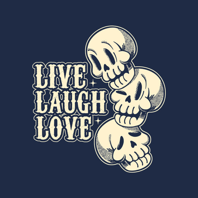 Live Laugh Love Skeleton-Unisex-Crew Neck-Sweatshirt-tobefonseca