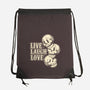 Live Laugh Love Skeleton-None-Drawstring-Bag-tobefonseca