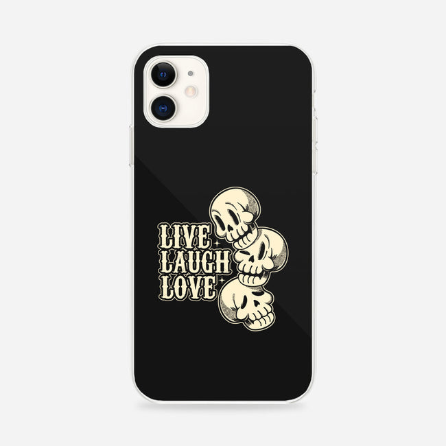 Live Laugh Love Skeleton-iPhone-Snap-Phone Case-tobefonseca