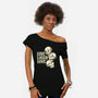 Live Laugh Love Skeleton-Womens-Off Shoulder-Tee-tobefonseca