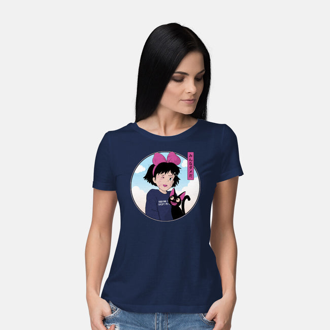 Everyone Sucks Except My Cat-Womens-Basic-Tee-GODZILLARGE