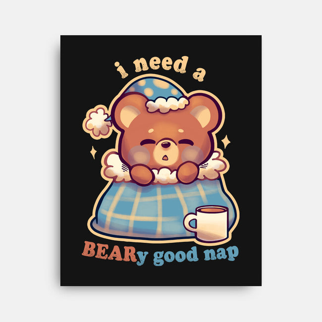 Beary Good Nap-None-Stretched-Canvas-TechraNova