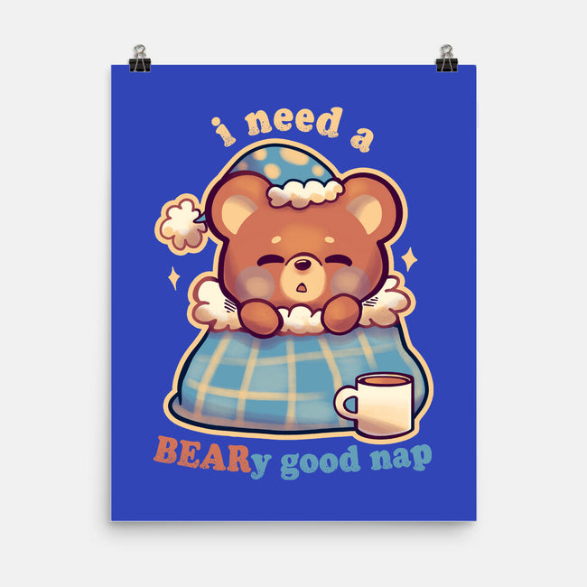 Beary Good Nap-None-Matte-Poster-TechraNova