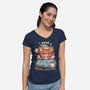 Beary Good Nap-Womens-V-Neck-Tee-TechraNova