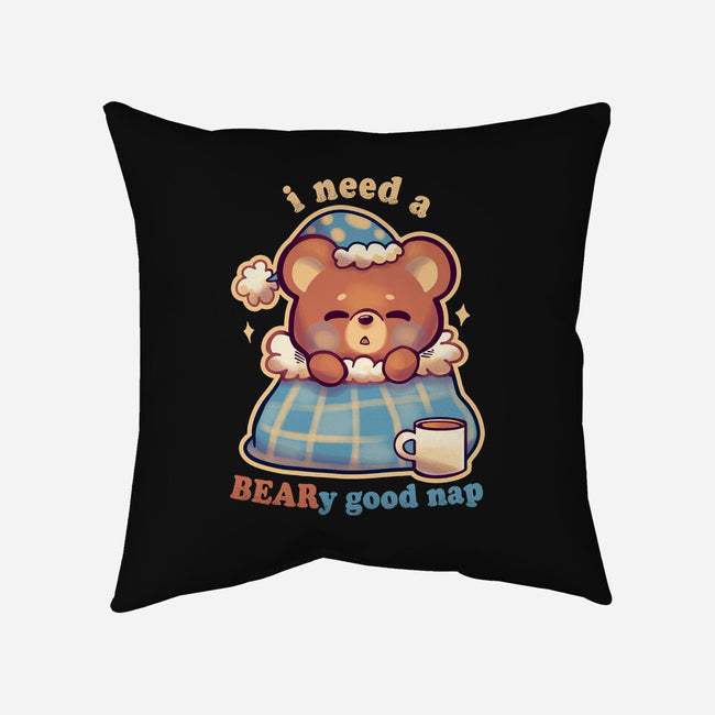 Beary Good Nap-None-Non-Removable Cover w Insert-Throw Pillow-TechraNova