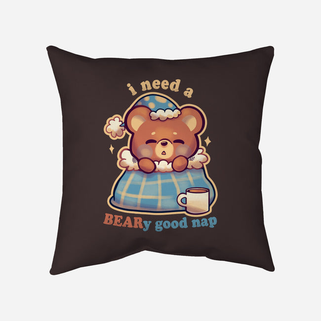 Beary Good Nap-None-Non-Removable Cover w Insert-Throw Pillow-TechraNova