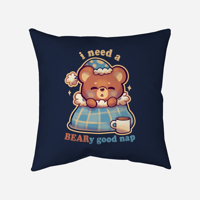 Beary Good Nap-None-Non-Removable Cover w Insert-Throw Pillow-TechraNova