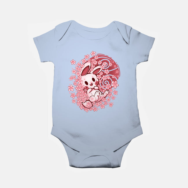 Spring Blossom Bunny-Baby-Basic-Onesie-TechraNova