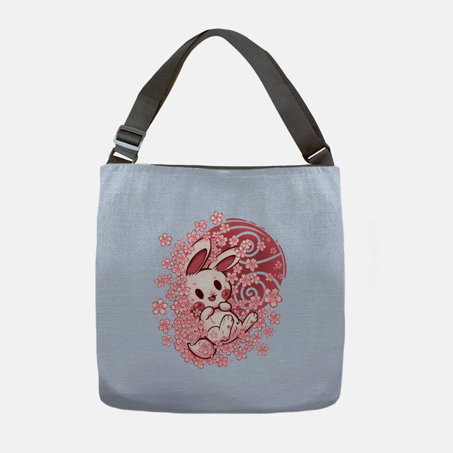 Spring Blossom Bunny-None-Adjustable Tote-Bag-TechraNova