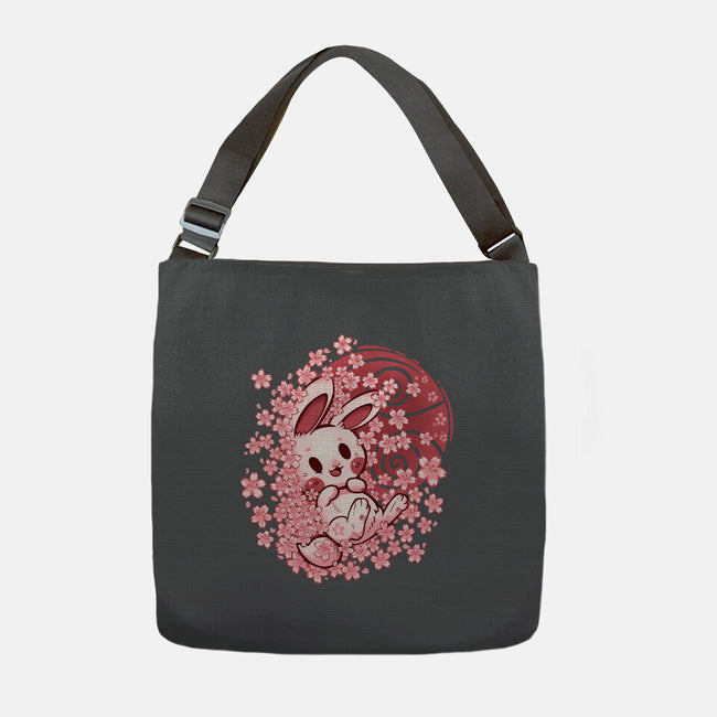 Spring Blossom Bunny-None-Adjustable Tote-Bag-TechraNova