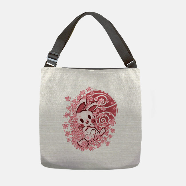 Spring Blossom Bunny-None-Adjustable Tote-Bag-TechraNova