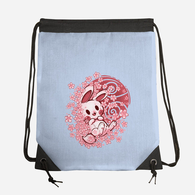 Spring Blossom Bunny-None-Drawstring-Bag-TechraNova