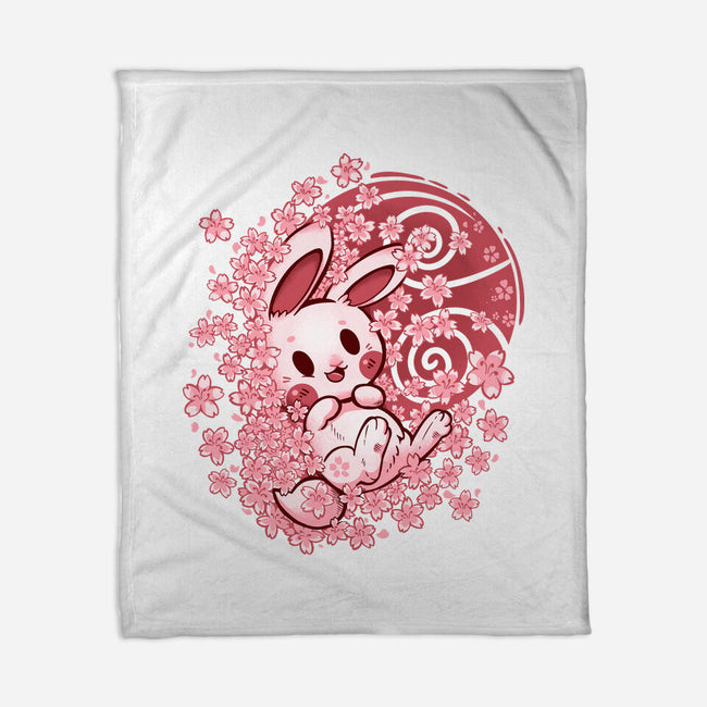 Spring Blossom Bunny-None-Fleece-Blanket-TechraNova