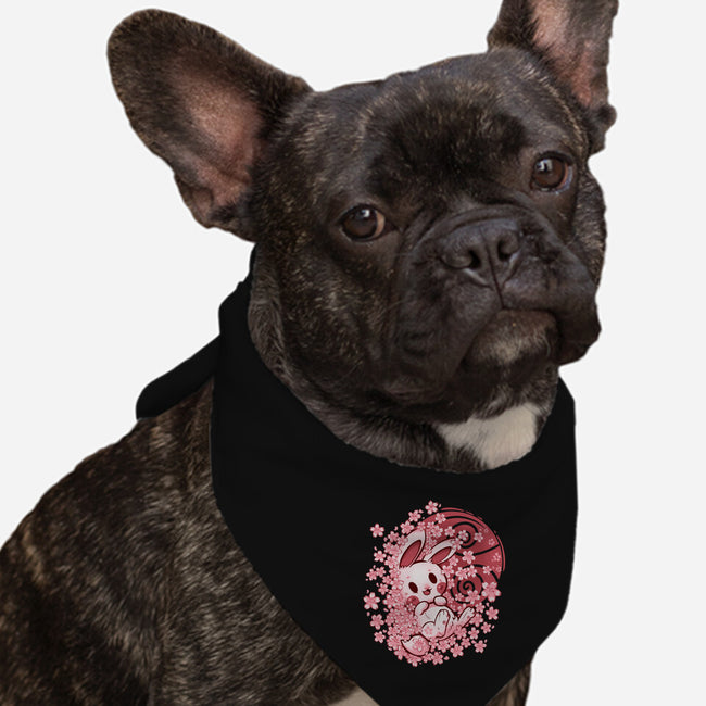 Spring Blossom Bunny-Dog-Bandana-Pet Collar-TechraNova