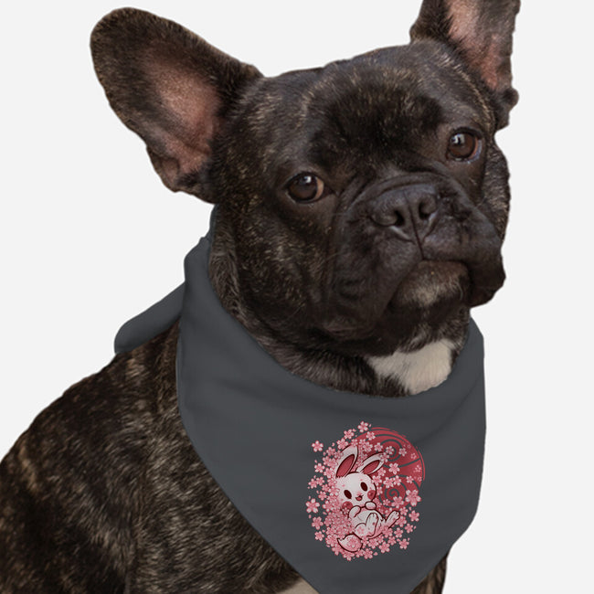 Spring Blossom Bunny-Dog-Bandana-Pet Collar-TechraNova